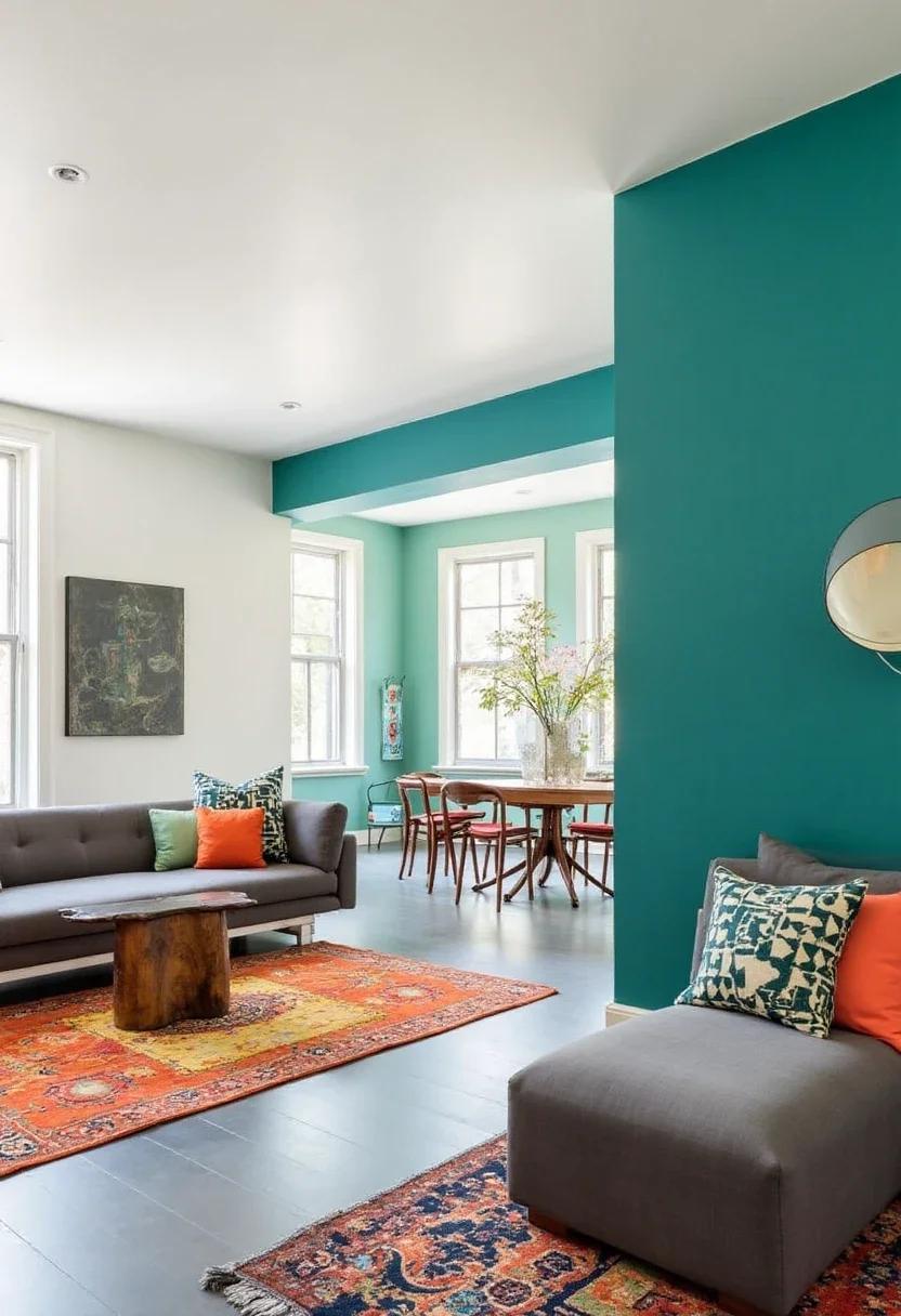 1. How to Use Color Accents to Define Your Open Concept Space