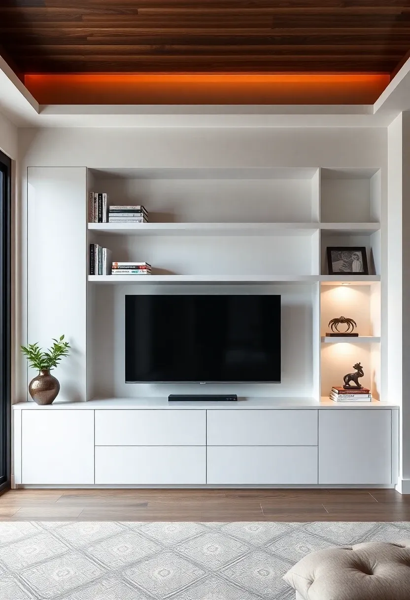 2. Transform Your Space with Minimalist Built-In Shelves