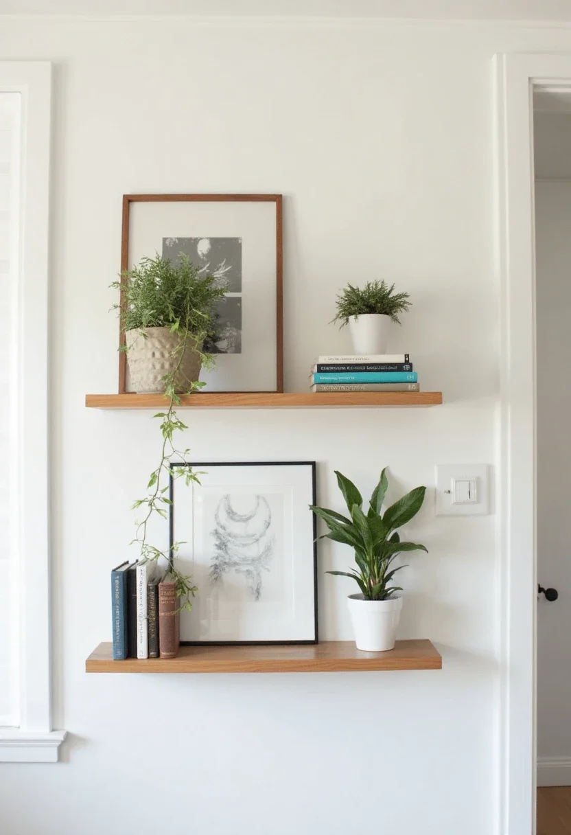 4. Adding a Touch of Elegance with Minimalist Floating Shelves