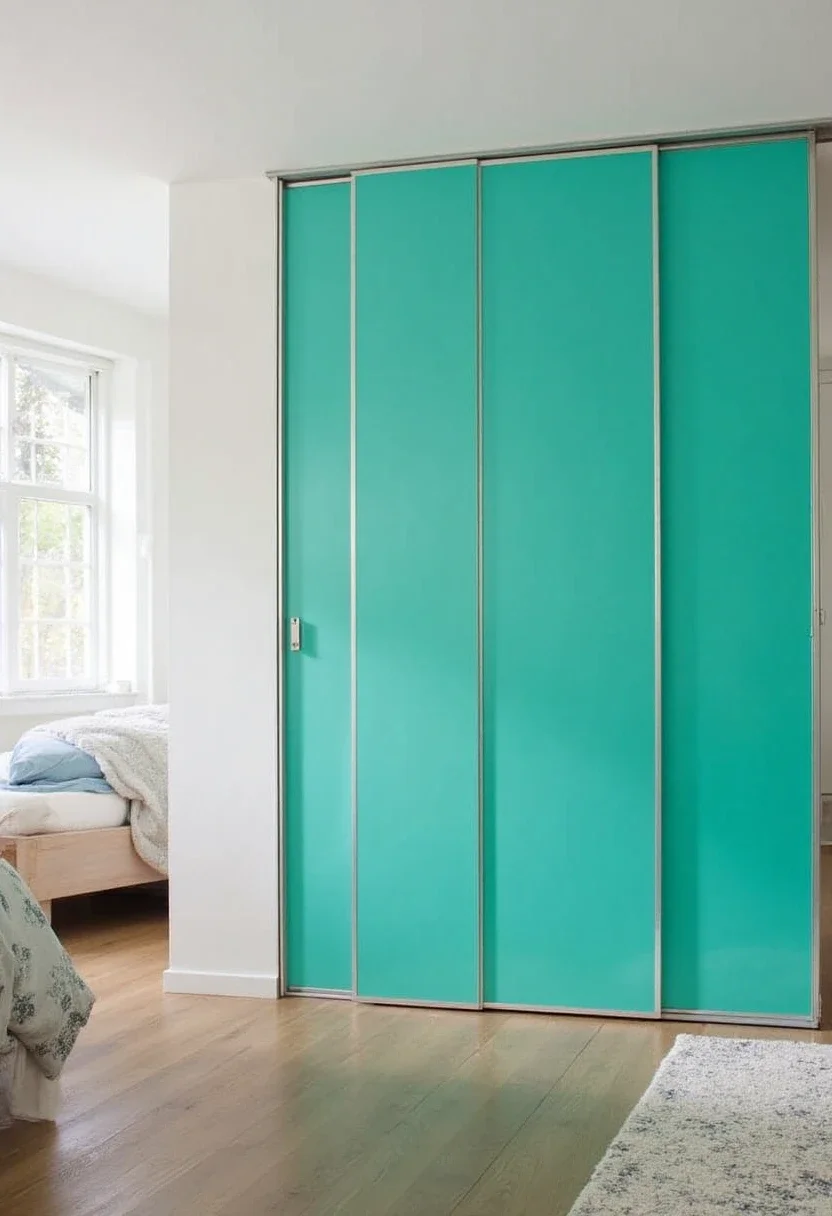 4. Go Bold with Vibrant Colorful Sliding Door Designs to Make a Statement