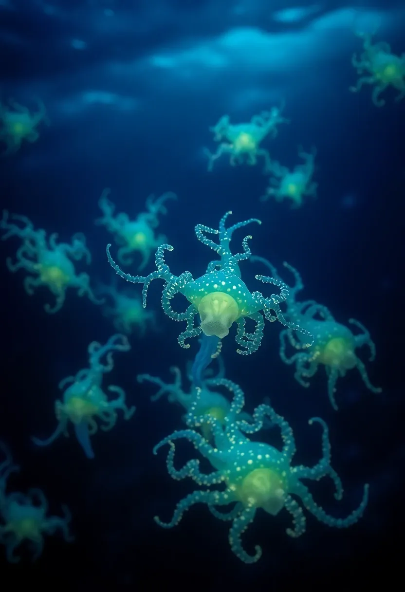 4. Serene Ocean Depths with Ethereal Glow