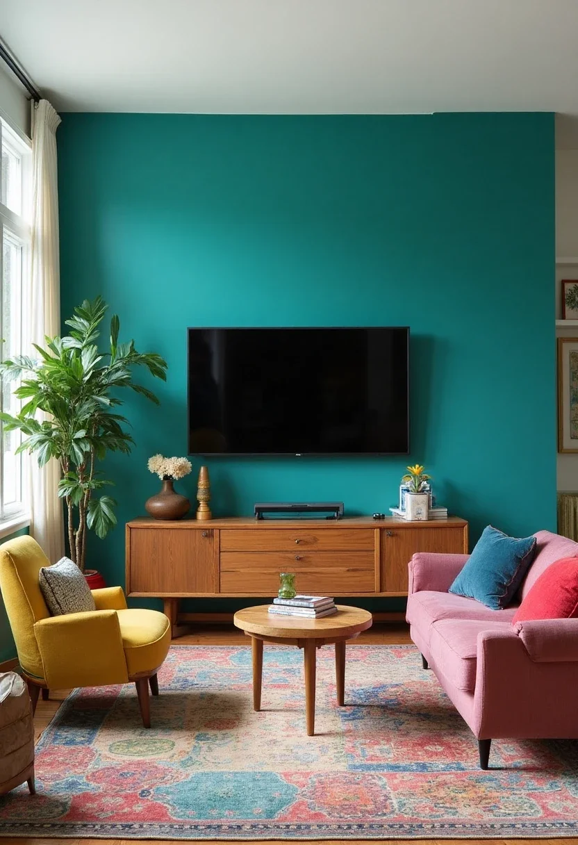 5. Add a Pop of Color with Vibrant Paint or Wallpaper