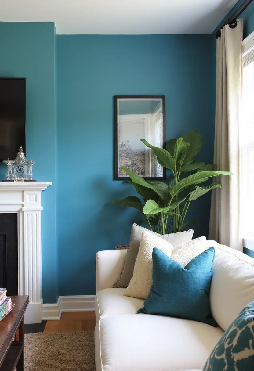 5. Infusing Personality with a Colorful Accent Wall
