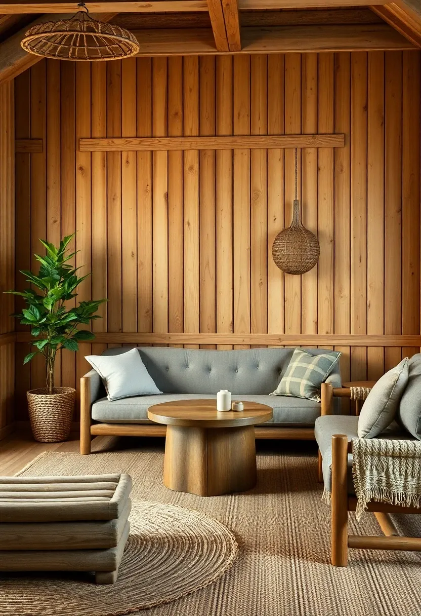 5. Rustic Charm: Bringing Nature Indoors with Natural Wood Board and Batten