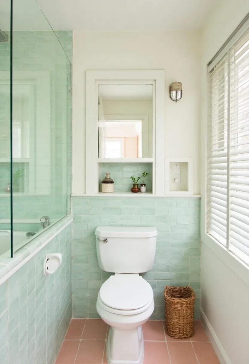 6. Create a Serene Space with Soft Pastel Tiles