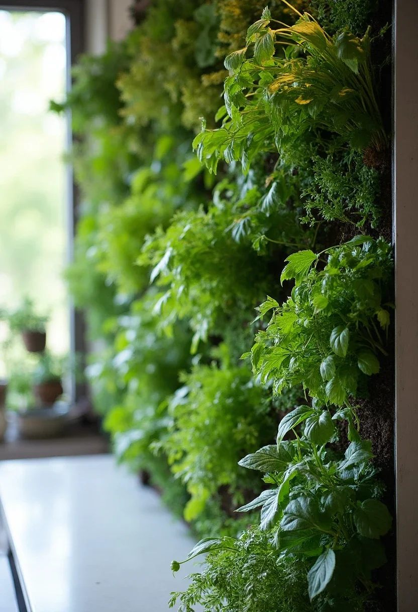7. Incorporating Greenery: Living Walls for a Fresh Kitchen Atmosphere