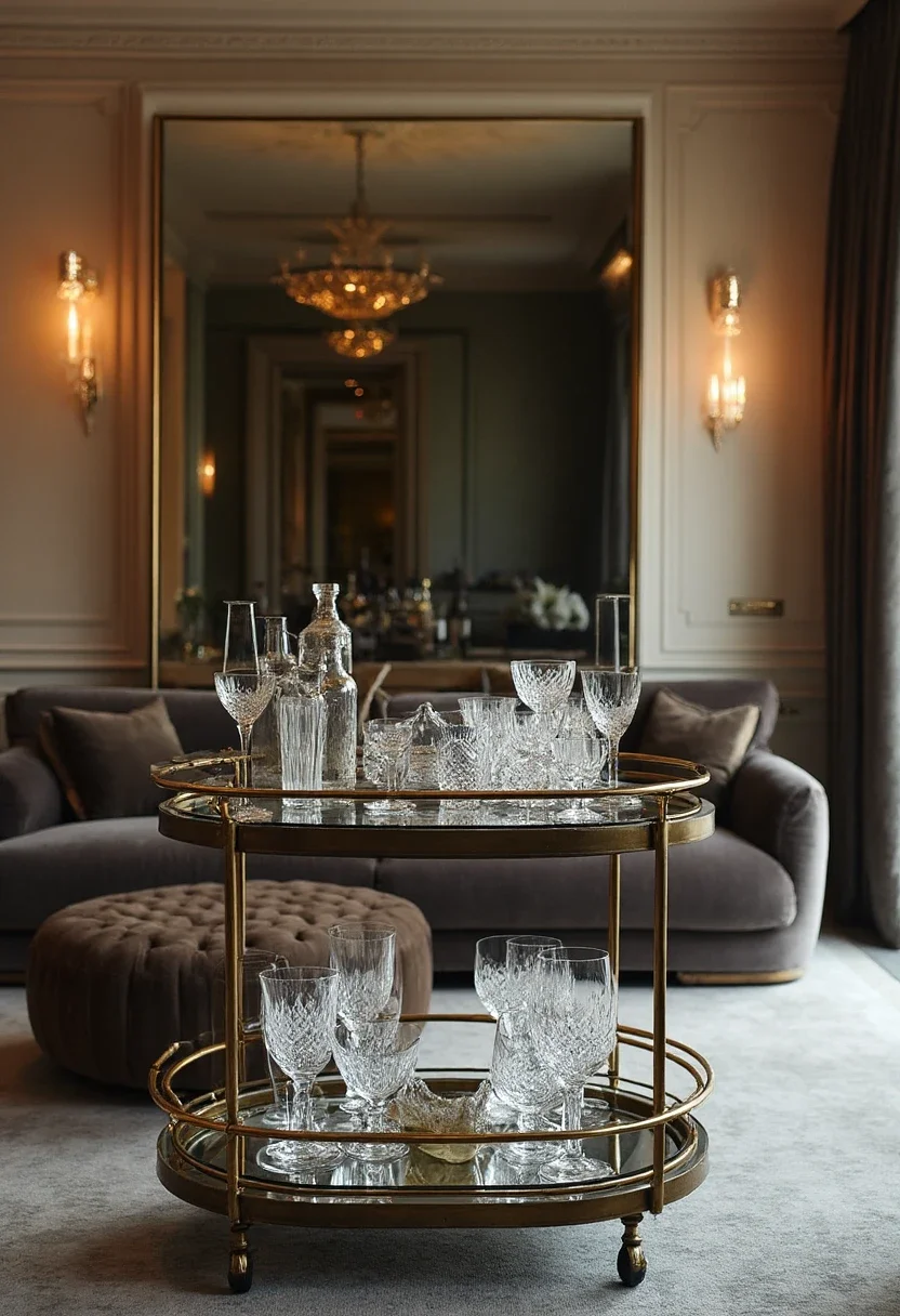 1. Classic Elegance with a Timeless Bar Cart