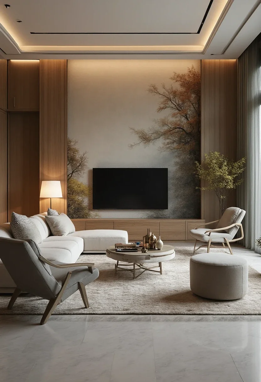 1. Create a Focal Point with a Nature-Inspired Accent Wall