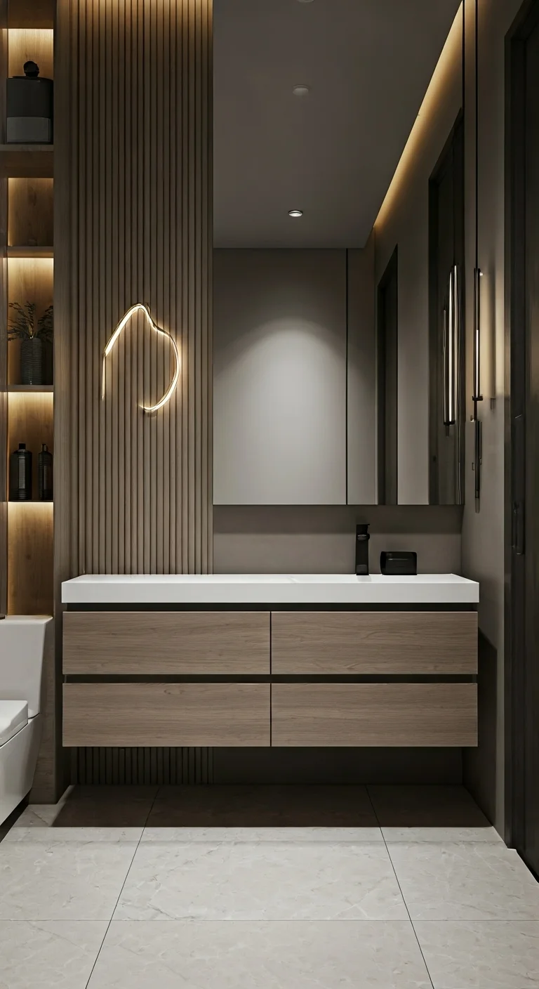 1. Embrace Minimalism with Floating Vanities