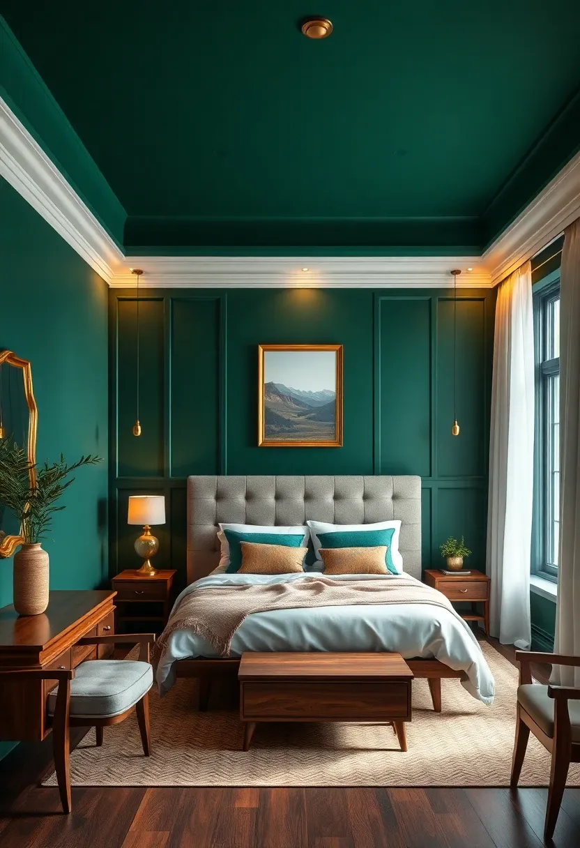 1. Deep Forest Green Walls