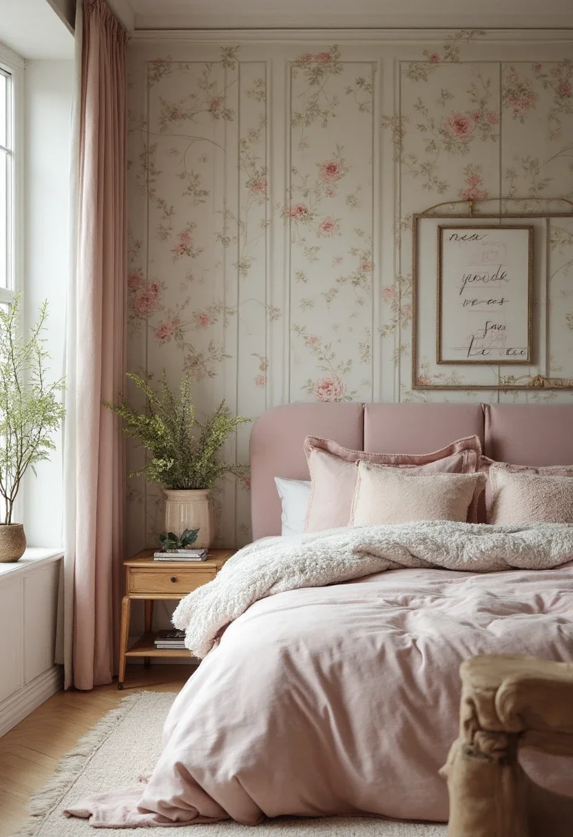 2. Cozy Up the Bedroom with Subtle Patterns