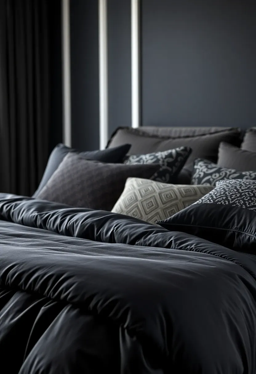2. Elegant Black Bedding