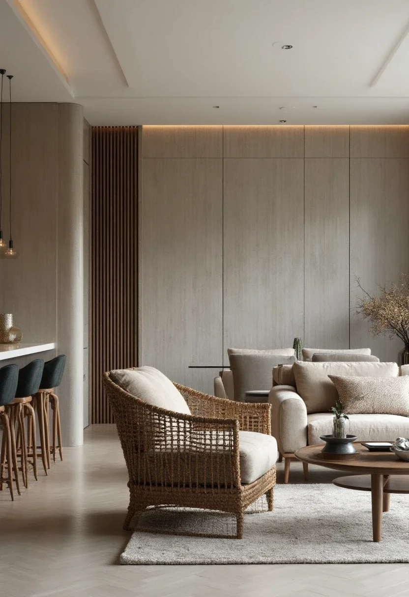 3. Accent with Textured Furniture