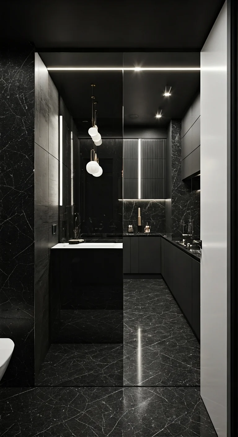 3. Modern Glamour with High-Gloss Finishes