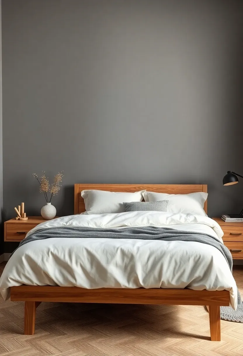 3. Grey and Natural Wood