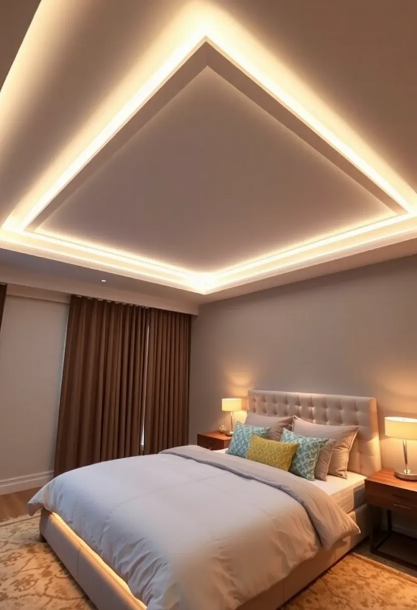3. Tray Ceilings with a Twist