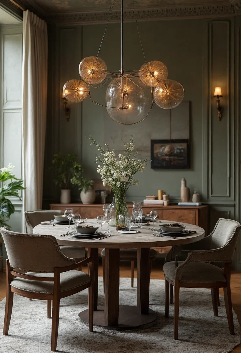 4. Modern Military Chic in the Dining Room