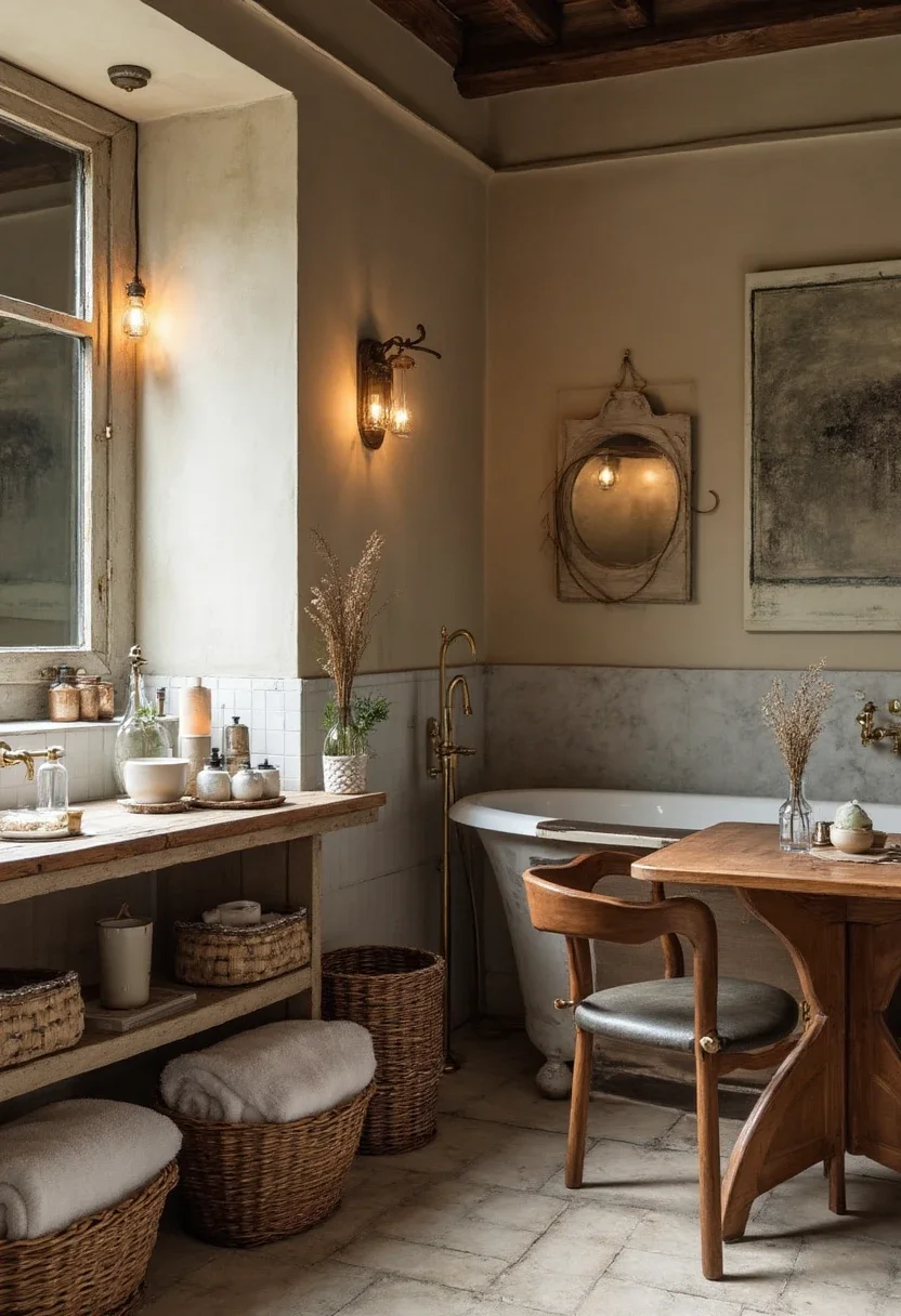 4. Use Basket Storage for a Rustic Touch
