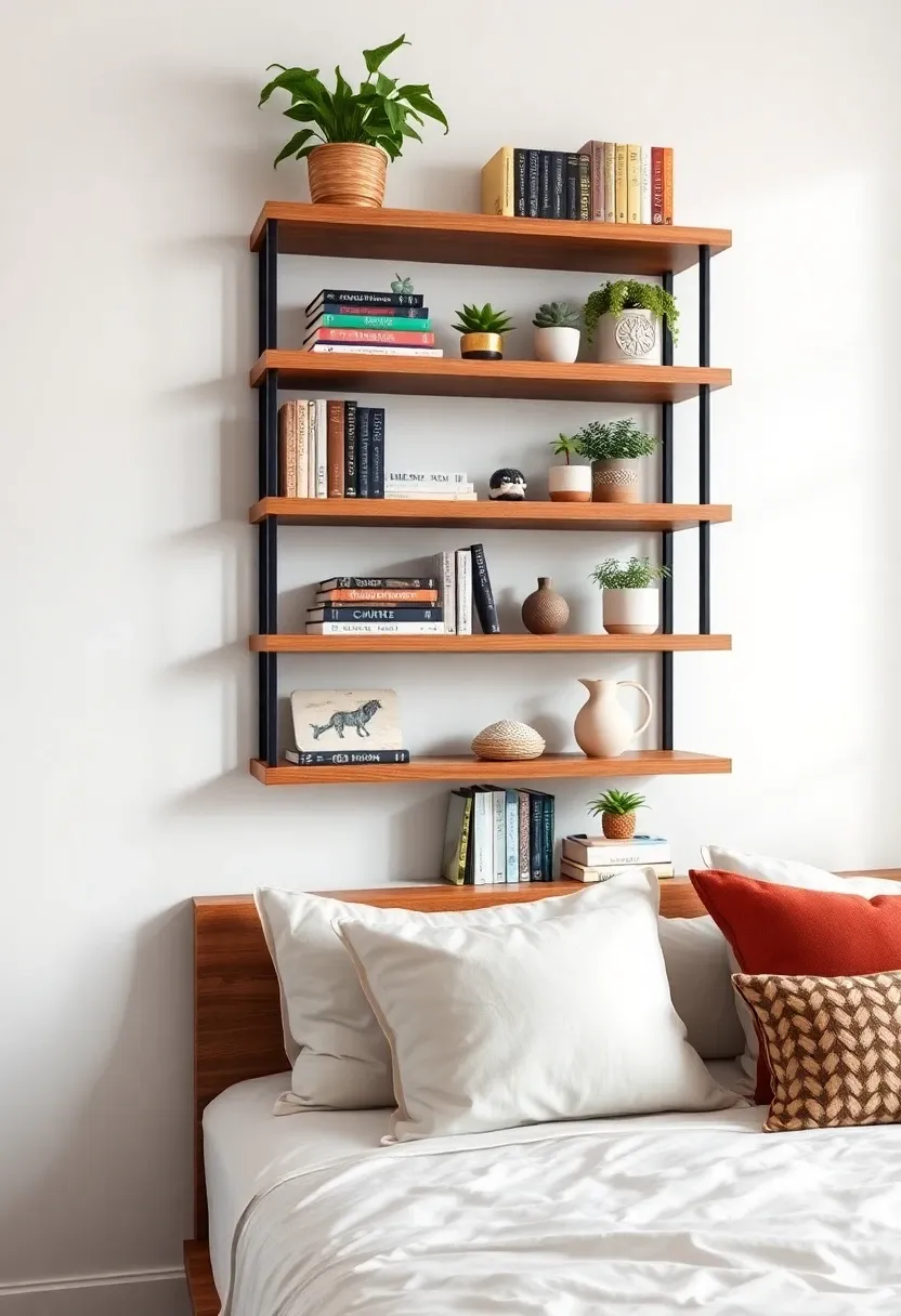 4. Floating Shelves with Flair