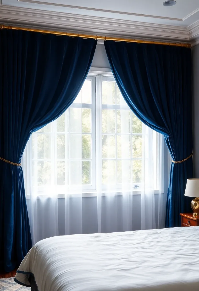 4. Navy Blue Curtains and Drapes