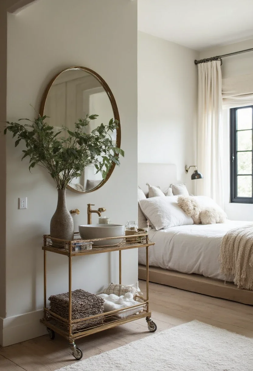 7. Consider a Rolling Cart for Flexible Storage