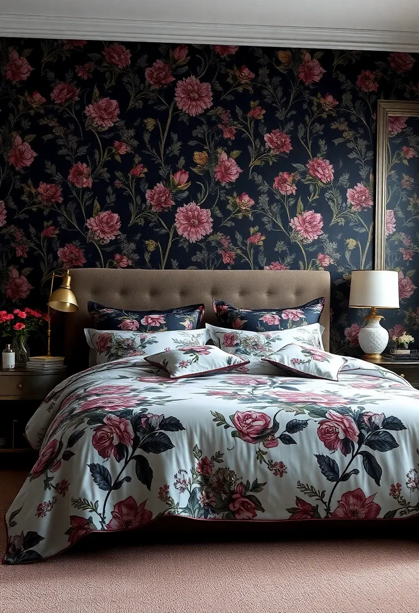 7. Dark Floral Accents