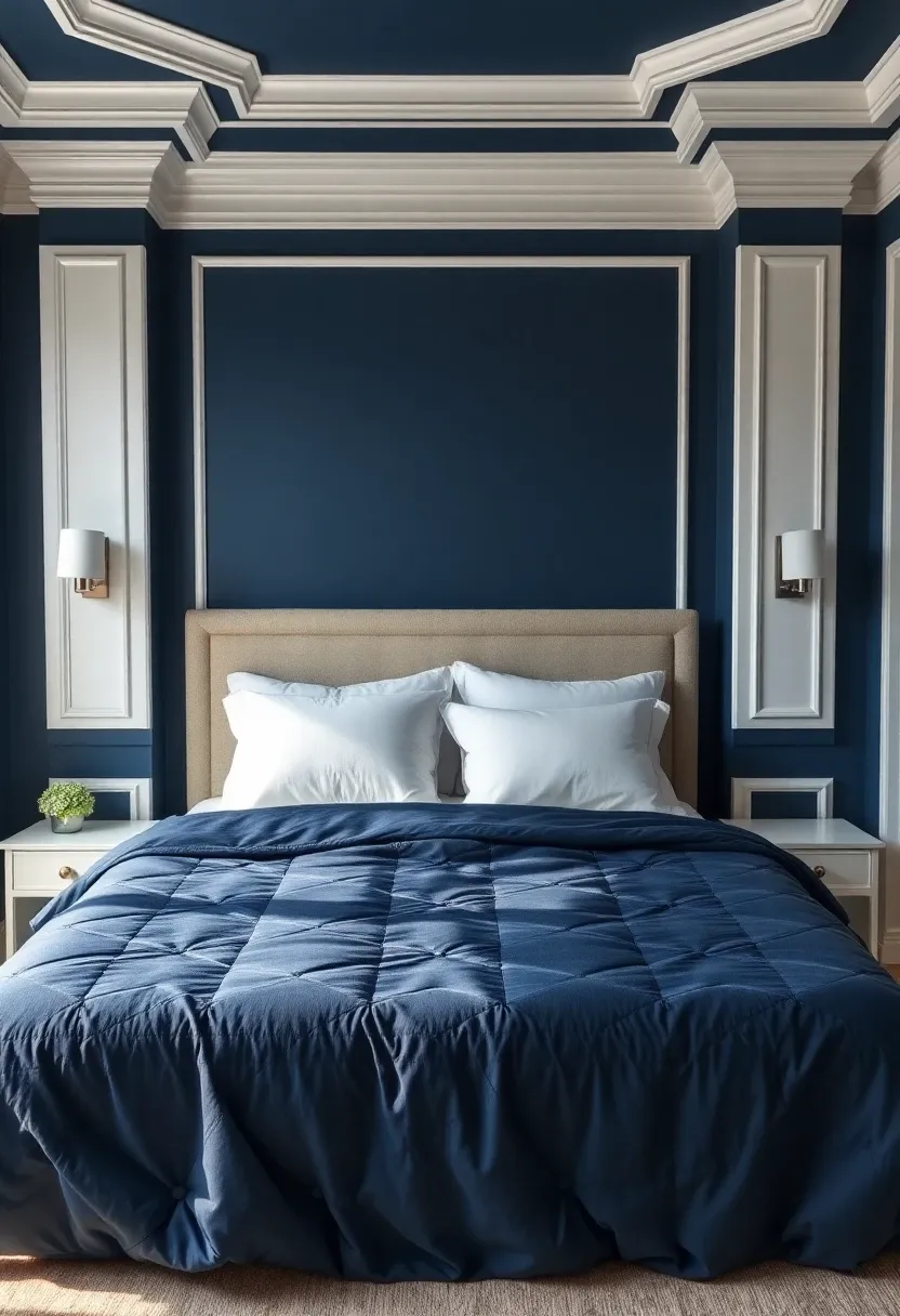 7. Navy Blue and White Theme