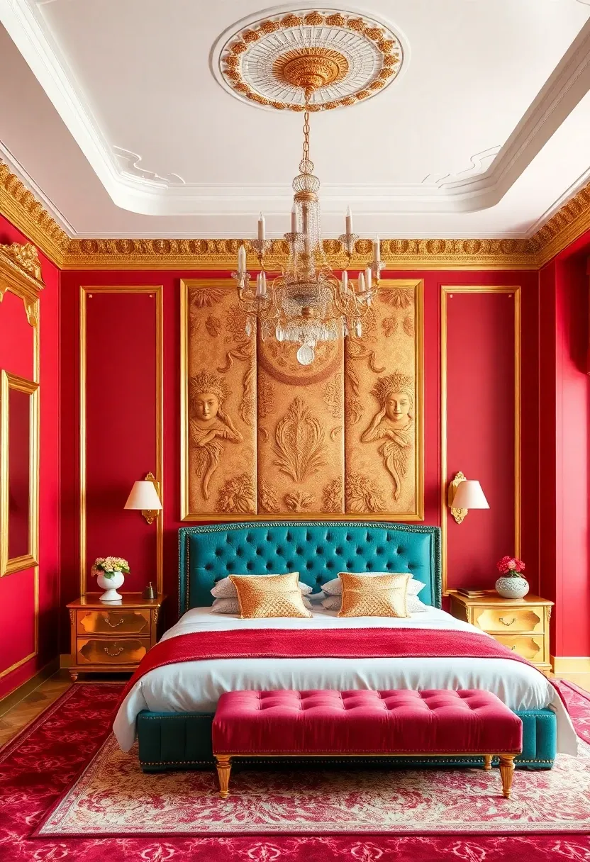 7. Bold Reds and Golds