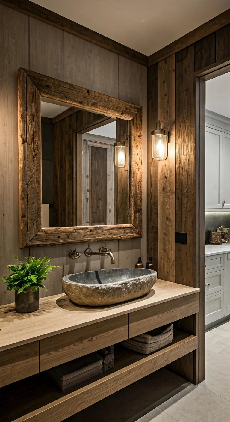 8. Rustic Vibes with Reclaimed Wood Frames