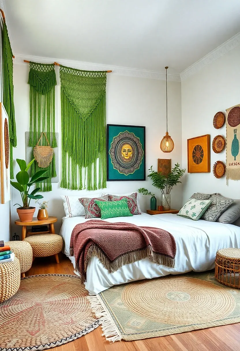 8. Green Bohemian Decor