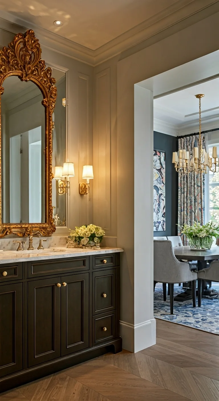 9. Glamour with Gilded Mirrors