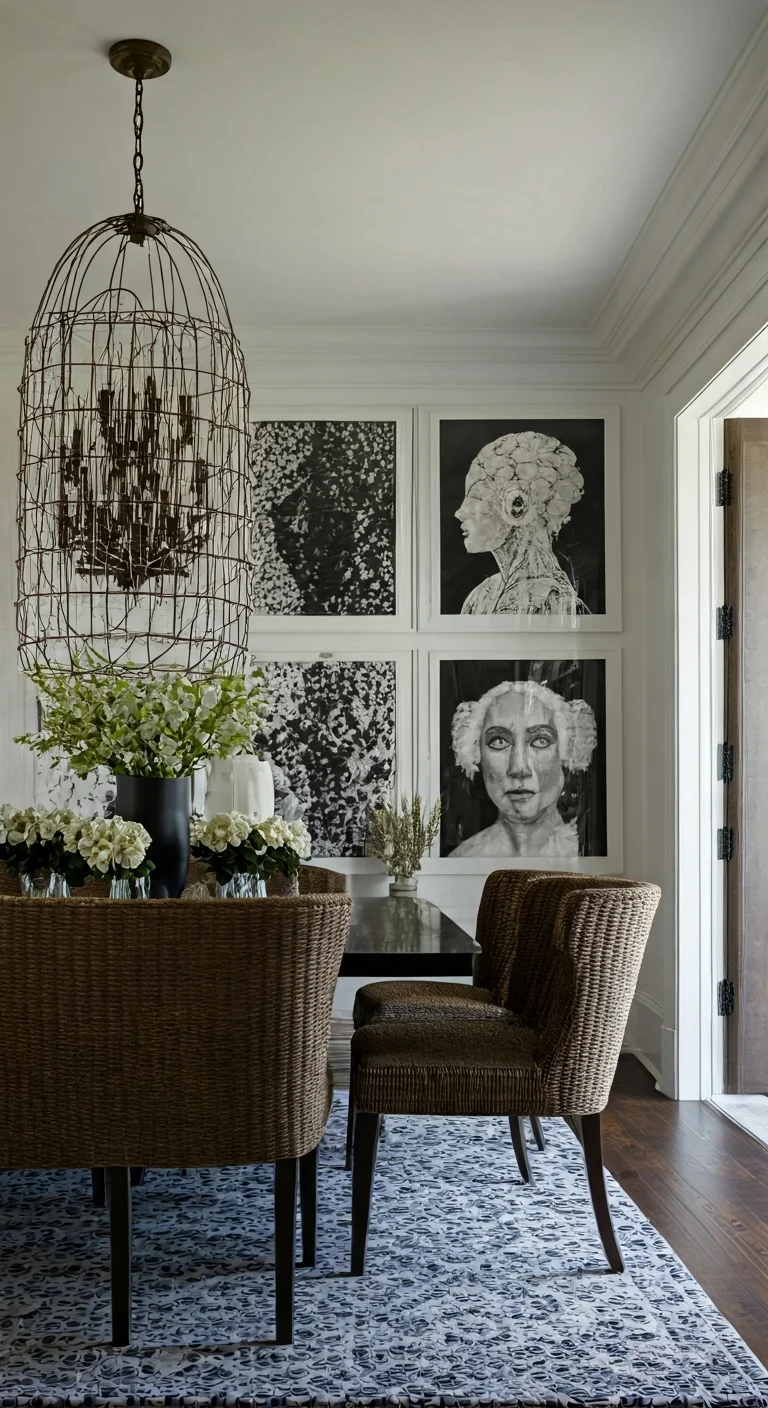 9. Artistic Flair with Black and White Artwork
